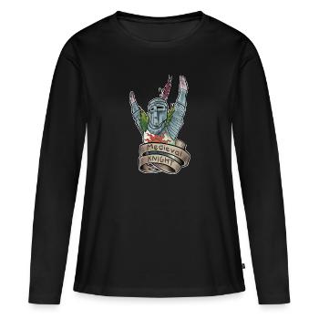 Medieval Knight - T-shirt manches longues Premium bio Femme - noir - Devant - Julia (174cm)