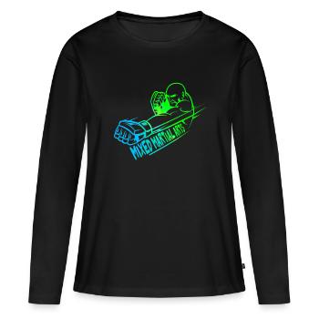 Mixed Martial Arts Logo buntes Design - Frauen Premium Bio Langarmshirt - Schwarz - Vorne - Julia (174cm)
