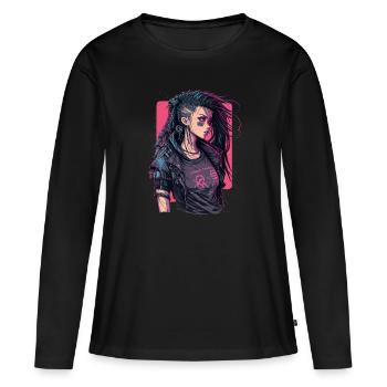 Science Fiction Girl das hervorragende Geschenk für - Frauen Premium Bio Langarmshirt - Schwarz - Vorne - Julia (174cm)