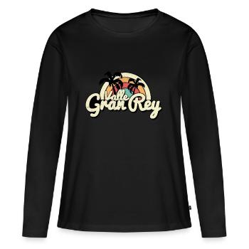 valle gran reyla Gomera - T-shirt manches longues Premium bio Femme - noir - Devant - Julia (174cm)
