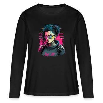Science Fiction Girl the simple birthday gift for - Women's Premium Organic Long Sleeve Shirt - black - Front - Julia (174cm)