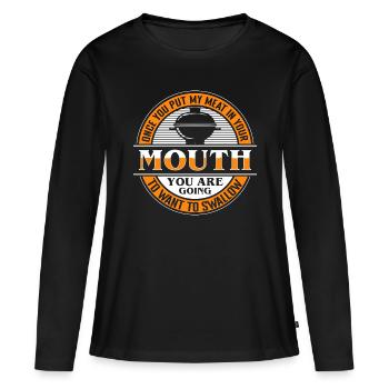 Chef étoilé - T-shirt manches longues Premium bio Femme - noir - Devant - Julia (174cm)