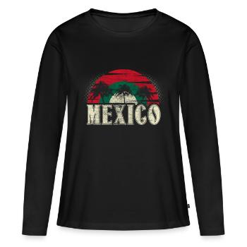 Idée cadeau des armoiries de la salsa du Mexique - T-shirt manches longues Premium bio Femme - noir - Devant - Julia (174cm)