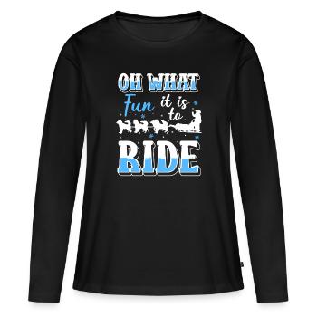 Sport Sledging Wooden sledges - Women's Premium Organic Long Sleeve Shirt - black - Front - Julia (174cm)