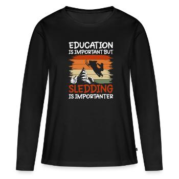 Sledge Winter Sports - Women's Premium Organic Long Sleeve Shirt - black - Front - Julia (174cm)