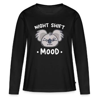 Koala Koala Bear Équipe de nuit Équipe de nuit - T-shirt manches longues Premium bio Femme - noir - Devant - Julia (174cm)