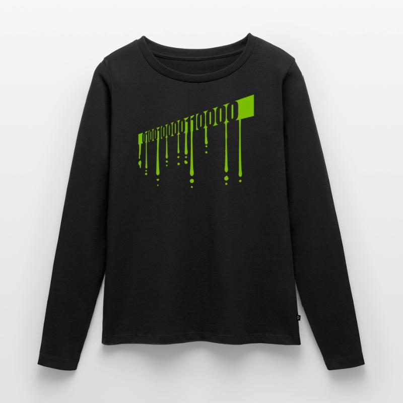 Binary Code Program Language Women's Premium Organic Long Sleeve Shirt