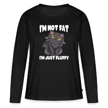 Meow persan in surpoids obese grand grand je ne - T-shirt manches longues Premium bio Femme - noir - Devant - Julia (174cm)