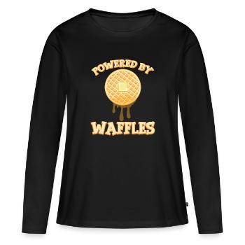 Bake Food Butter Snack Cake Baking Collection - T-shirt manches longues Premium bio Femme - noir - Devant - Julia (174cm)