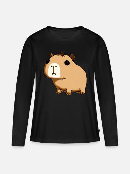 capybara - Frauen Premium Bio Langarmshirt - Schwarz