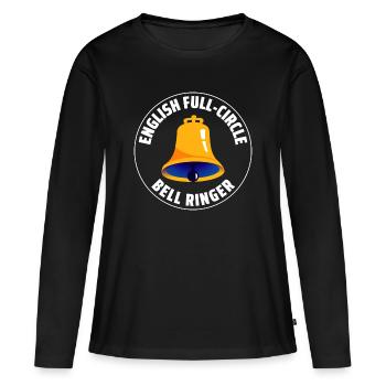Englisch Full-Circle Bell Ringer Klingeln UK England - Frauen Premium Bio Langarmshirt - Schwarz - Vorne - Julia (174cm)