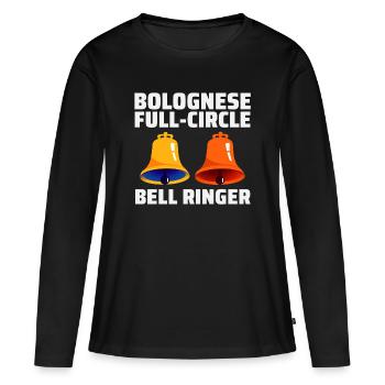 Bolognese Full-Circle Bell Ringer Ringing Hobby - Women's Premium Organic Long Sleeve Shirt - black - Front - Julia (174cm)