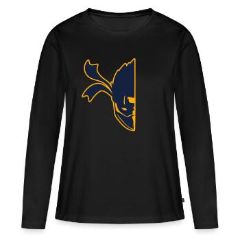 Half Face Ninja Karate Martial Arts Fencer Ninja - T-shirt manches longues Premium bio Femme - noir - Devant - Julia (174cm)
