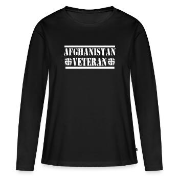 Vétéran de l’Afghanistan - T-shirt manches longues Premium bio Femme - noir - Devant - Julia (174cm)
