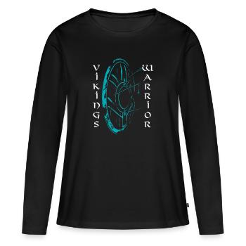 Vikings Warrior - T-shirt manches longues Premium bio Femme - noir - Devant - Julia (174cm)