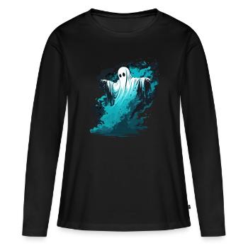 Killer Ghost - Frauen Premium Bio Langarmshirt - Schwarz - Vorne - Julia (174cm)