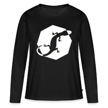 reptile - T-shirt manches longues Premium bio Femme - noir - Devant - Julia (174cm)