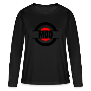 Mod - T-shirt manches longues Premium bio Femme - noir - Devant - Julia (174cm)