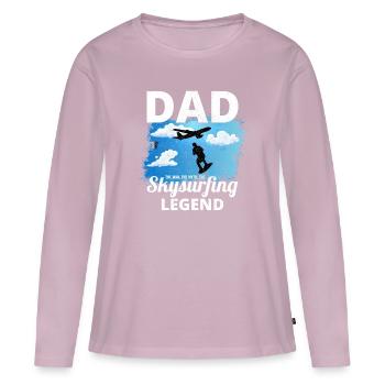 Skysurfing Dad Skydiving Extreme Sport Skydive - Women's Premium Organic Long Sleeve Shirt - dusky pink - Front - Julia (174cm)