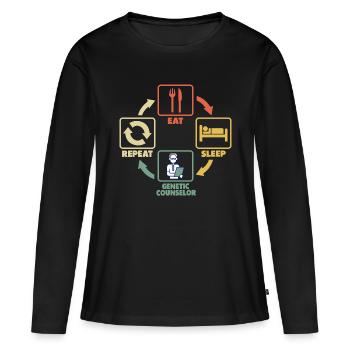 Genetic Counselor Genetische Berater Sprüche - Frauen Premium Bio Langarmshirt - Schwarz - Vorne - Julia (174cm)
