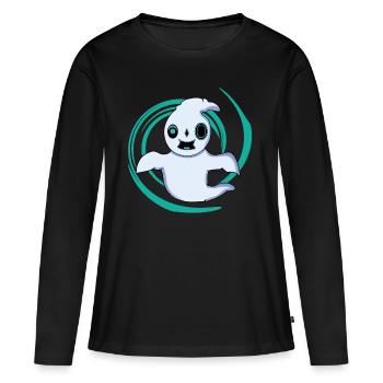 Lupi - T-shirt manches longues Premium bio Femme - noir - Devant - Julia (174cm)