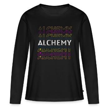 Alchemie Heilung Zauber Chemiker - Frauen Premium Bio Langarmshirt - Schwarz - Vorne - Julia (174cm)