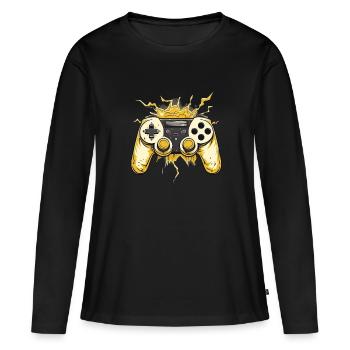 Gaming Controllers - Women's Premium Organic Long Sleeve Shirt - black - Front - Julia (174cm)