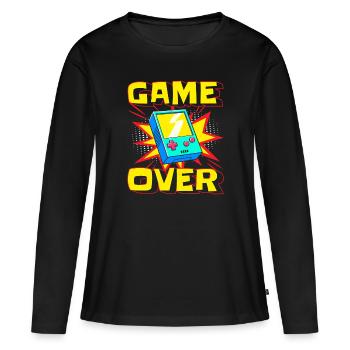 Comicstyle Style Pow! - Frauen Premium Bio Langarmshirt - Schwarz - Vorne - Julia (174cm)