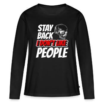 Sarcasme gens Misanthrope Rejet - T-shirt manches longues Premium bio Femme - noir - Devant - Julia (174cm)