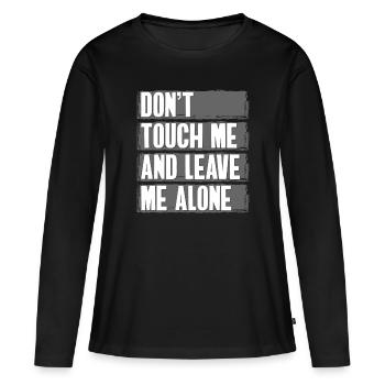 Il suffit de regarder mon problème de provocation - T-shirt manches longues Premium bio Femme - noir - Devant - Julia (174cm)