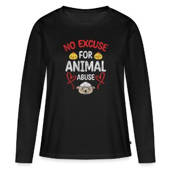 Animal Welfare Activist Meatless - Women's Premium Organic Long Sleeve Shirt - black - Front - Julia (174cm)