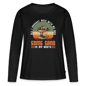 Wild West Wild Horse Western Horse - T-shirt manches longues Premium bio Femme - noir - Devant - Julia (174cm)