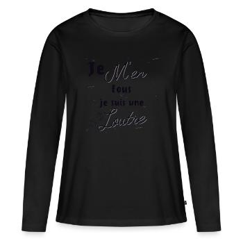 I don't care I'm an otter gift - Women's Premium Organic Long Sleeve Shirt - black - Front - Julia (174cm)