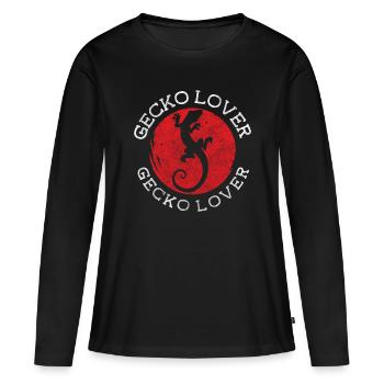 Geckos Tropics Terrarium - T-shirt manches longues Premium bio Femme - noir - Devant - Julia (174cm)