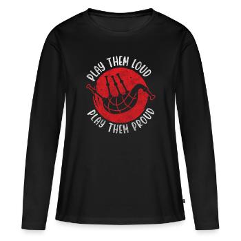 Association de musique folklorique - T-shirt manches longues Premium bio Femme - noir - Devant - Julia (174cm)