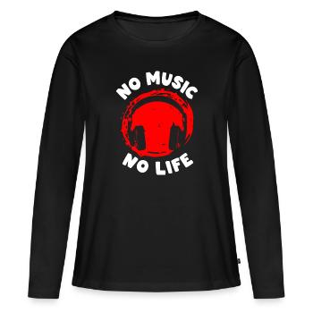Chansons de fête de DJ - T-shirt manches longues Premium bio Femme - noir - Devant - Julia (174cm)