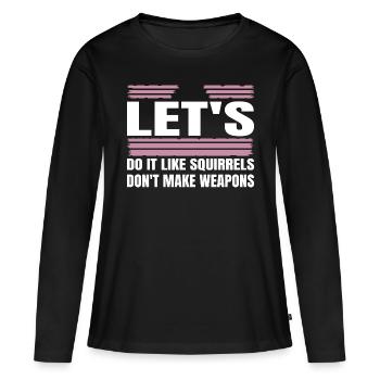 famille joyeux anniversaire cadeau idée désarmement - T-shirt manches longues Premium bio Femme - noir - Devant - Julia (174cm)