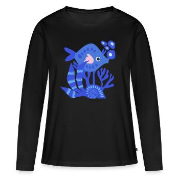 Underwater - Women's Premium Organic Long Sleeve Shirt - black - Front - Julia (174cm)