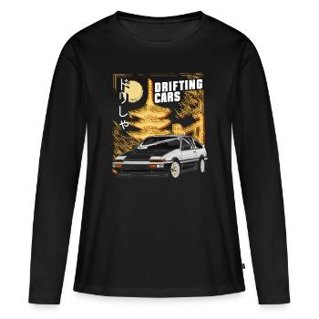 Driften Auto Burnout Motor - Frauen Premium Bio Langarmshirt - Schwarz - Vorne - Julia (174cm)