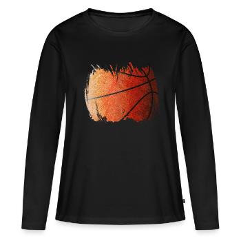 Basketball Basketballer - Frauen Premium Bio Langarmshirt - Schwarz - Vorne - Julia (174cm)