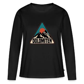 Dolomites - T-shirt manches longues Premium bio Femme - noir - Devant - Julia (174cm)