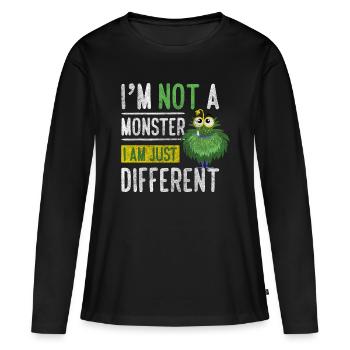 Costume d’horreur terrible - T-shirt manches longues Premium bio Femme - noir - Devant - Julia (174cm)
