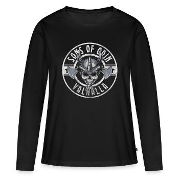 Thor Nordmann Asgard Celtic - T-shirt manches longues Premium bio Femme - noir - Devant - Julia (174cm)
