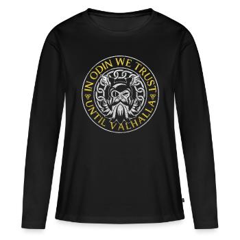 Symbole de Thor Nordmann Asgard - T-shirt manches longues Premium bio Femme - noir - Devant - Julia (174cm)