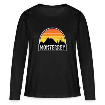 Monterrey Mexique Flag Skyline Souvenir de voyage - T-shirt manches longues Premium bio Femme - noir - Devant - Julia (174cm)