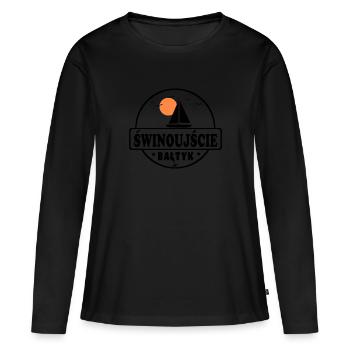 Swinemünde polnisch - Frauen Premium Bio Langarmshirt - Schwarz - Vorne - Julia (174cm)