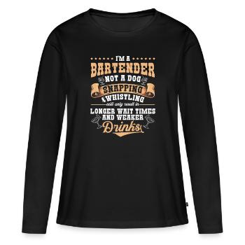 Cocktail Mixer Mixer Bouteille - T-shirt manches longues Premium bio Femme - noir - Devant - Julia (174cm)