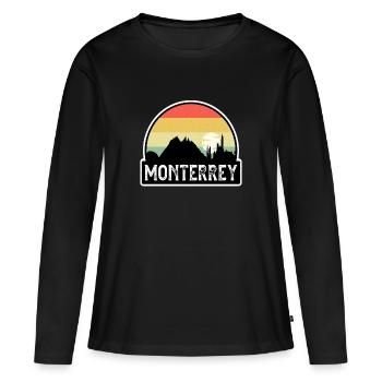 Monterrey Mexique Flag Skyline Souvenir de voyage - T-shirt manches longues Premium bio Femme - noir - Devant - Julia (174cm)