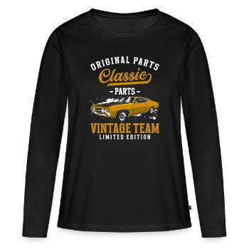 Automobil Mechatroniker Alt - Frauen Premium Bio Langarmshirt - Schwarz - Vorne - Julia (174cm)