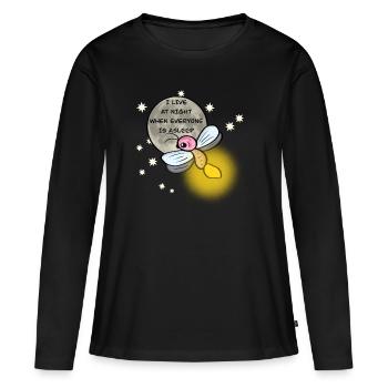 Little firefly - Women's Premium Organic Long Sleeve Shirt - black - Front - Julia (174cm)